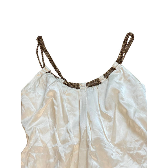 NEW Vintage Nancy Rose Silk Cream One Shoulder Blouse Size 8 Deadstock - Picture 2 of 6